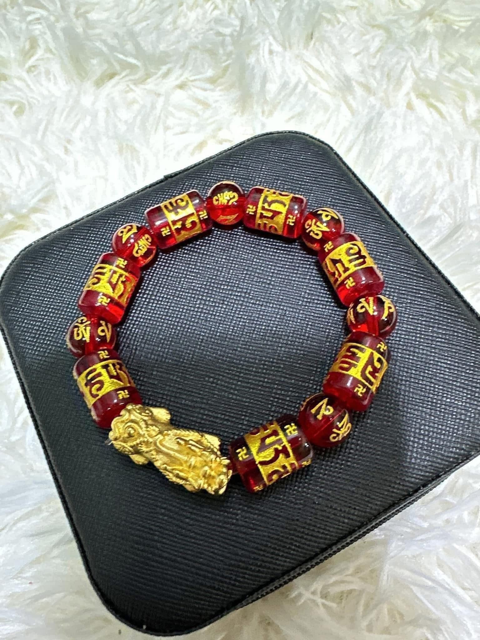 Piyao Thailand gold W/ Mantra Bracelet Authentic Stones