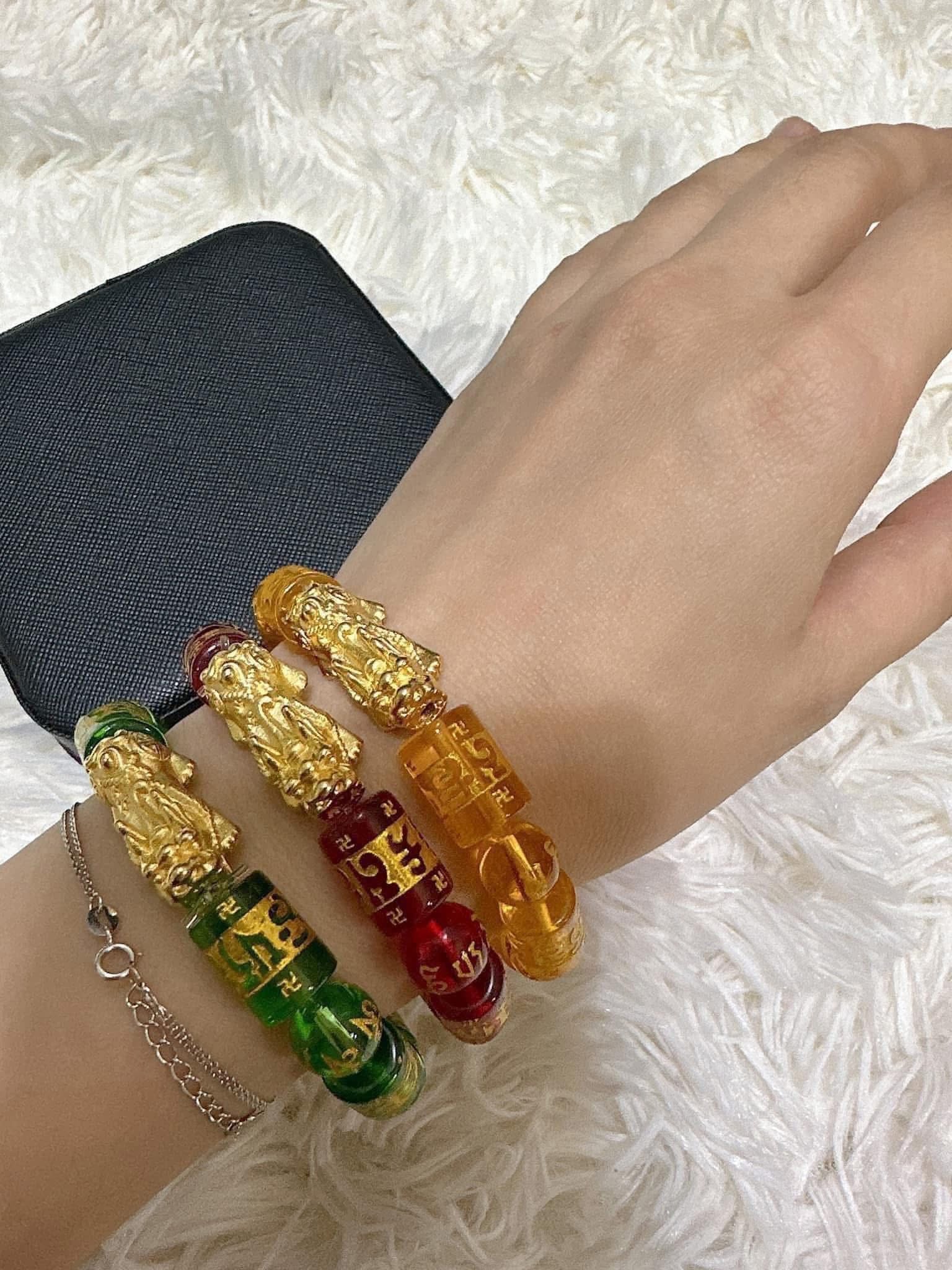 Piyao Thailand gold W/ Mantra Bracelet Authentic Stones