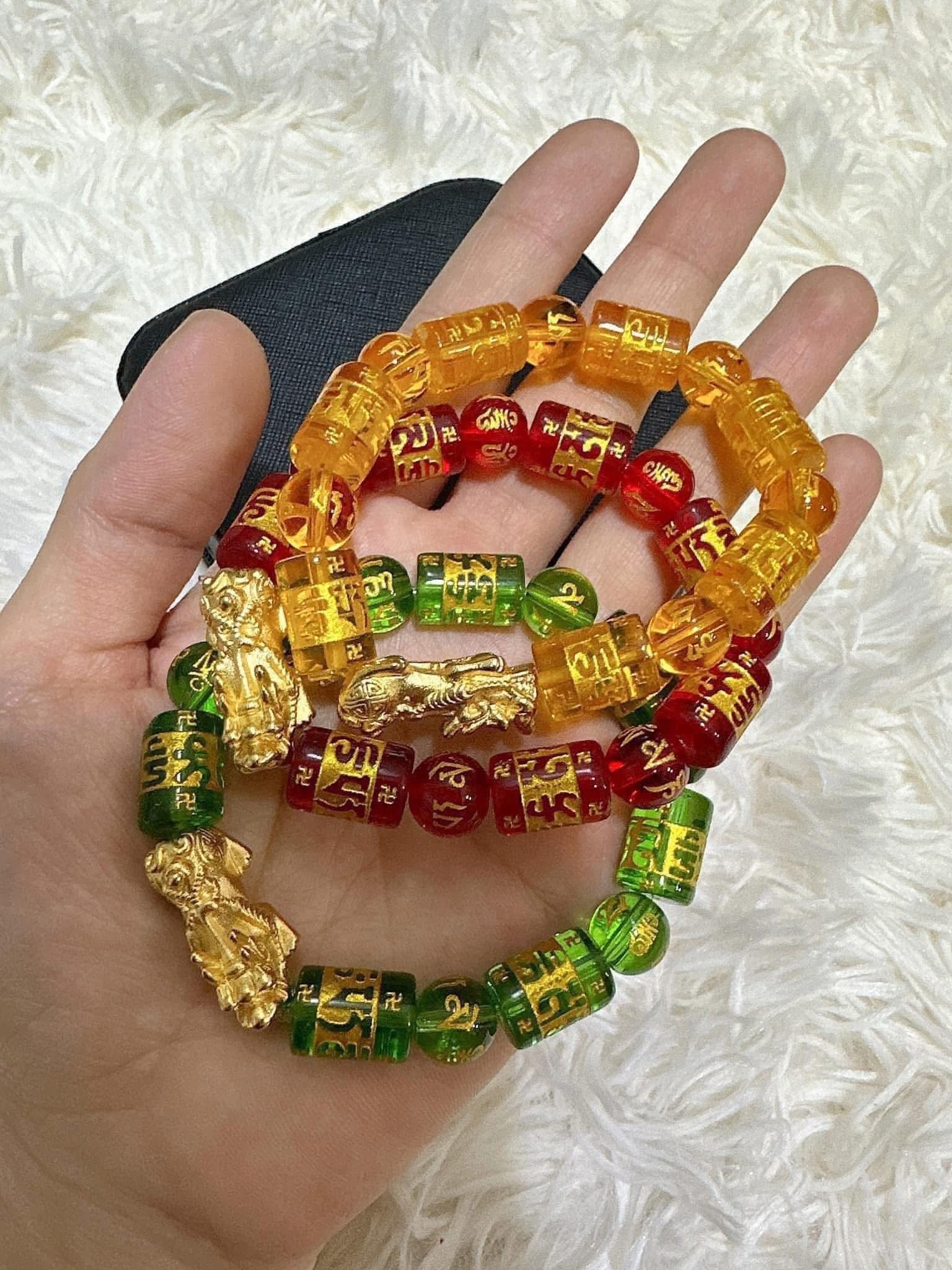 Piyao Thailand gold W/ Mantra Bracelet Authentic Stones