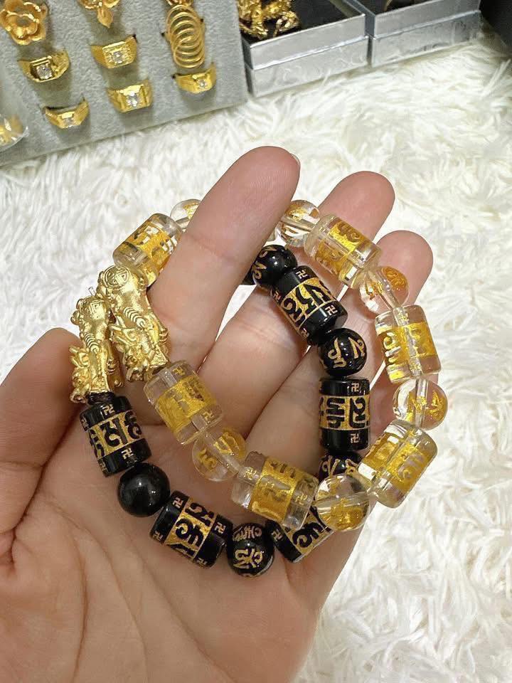 Piyao Thailand gold W/ Mantra Bracelet Authentic Stones