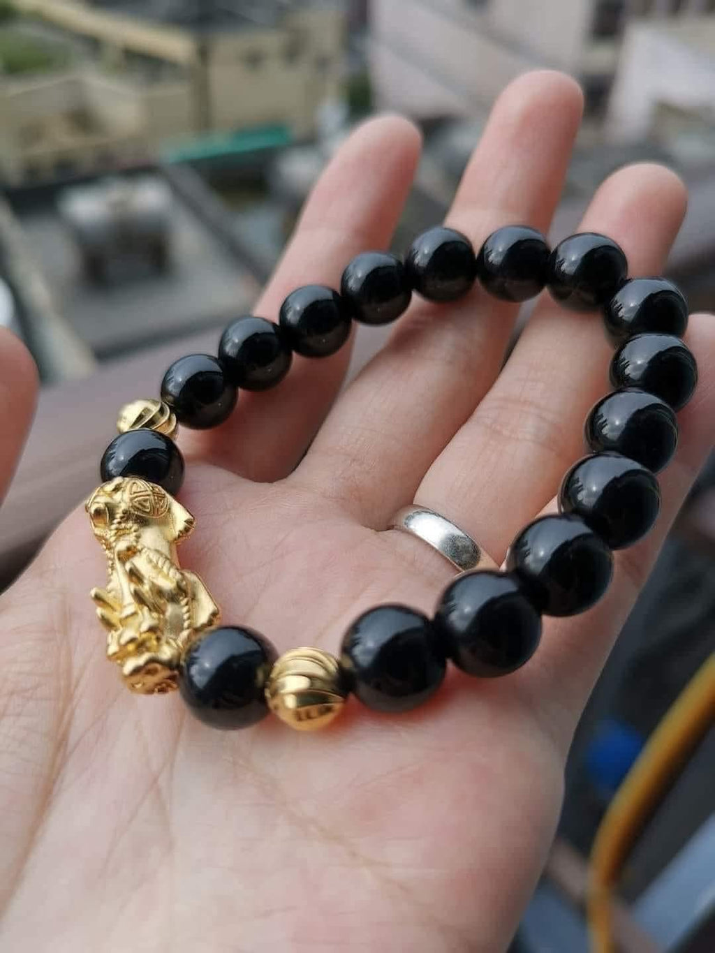 Lucky charm PIYAO MONEY CATCHER Black Onyx Unisex