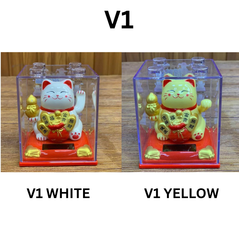 Solar Powered Maneki Waving Lucky Cat